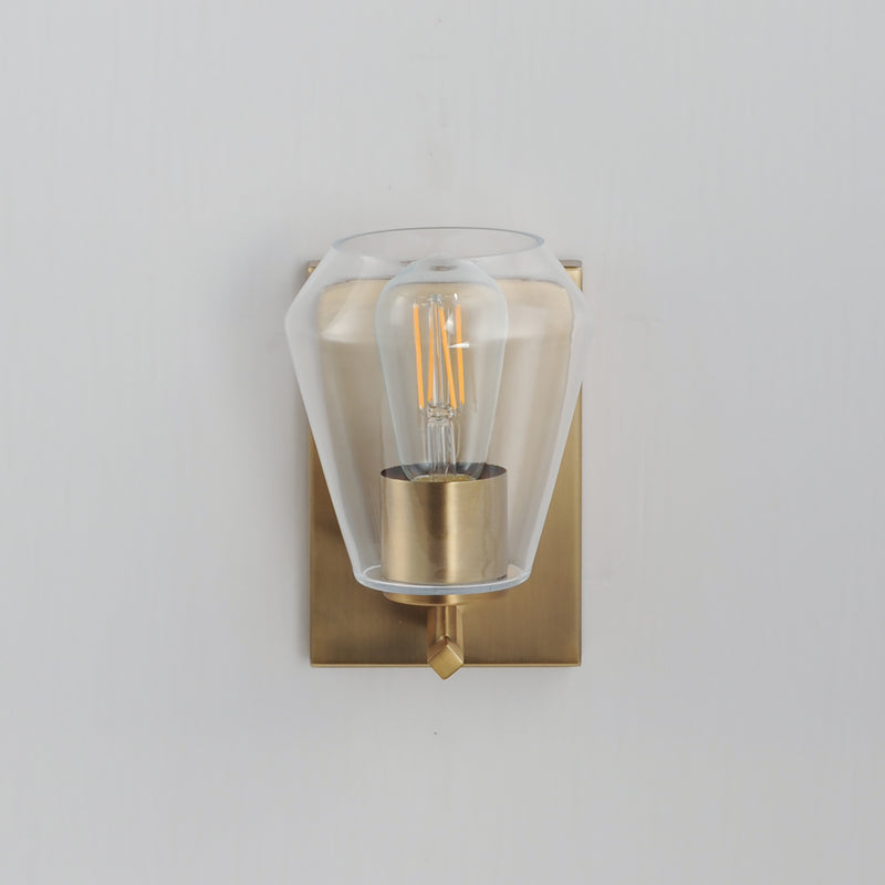Maxim 21331CLNAB Geode 1 Light Sconce | Natural Aged Brass