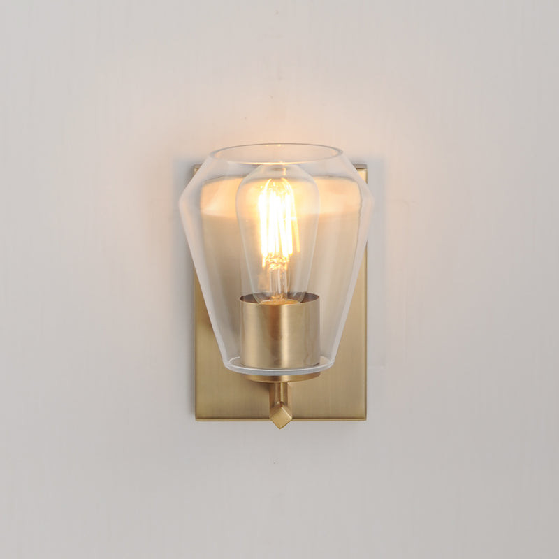 Maxim 21331CLNAB Geode 1 Light Sconce | Natural Aged Brass