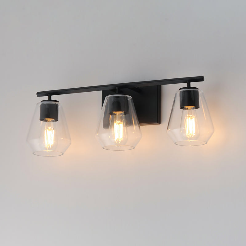 Maxim 21333CLBK Geode 3 Light Bath Vanity | Black