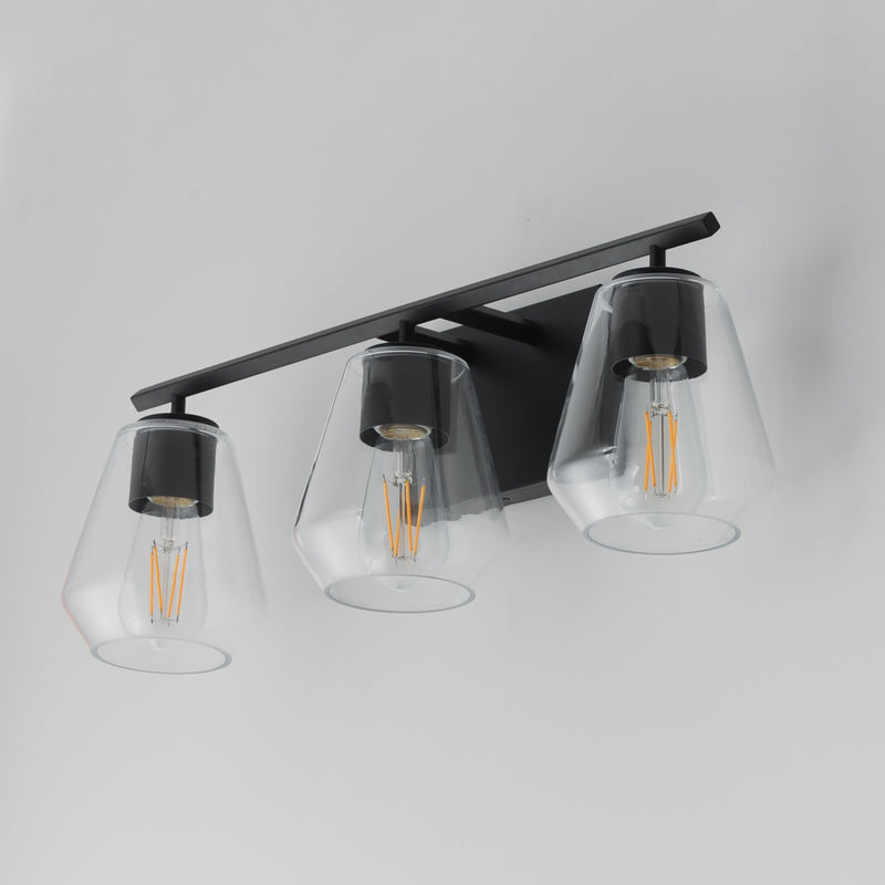 Maxim 21333CLBK Geode 3 Light Bath Vanity | Black