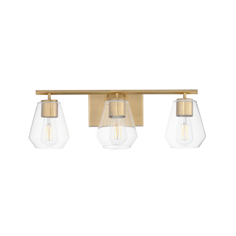 Maxim 21333CLNAB Geode 3 Light Bath Vanity | Natural Aged Brass