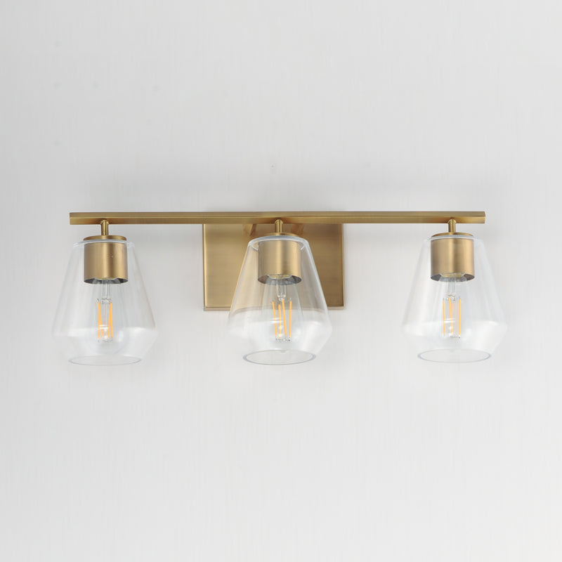 Maxim 21333CLNAB Geode 3 Light Bath Vanity | Natural Aged Brass