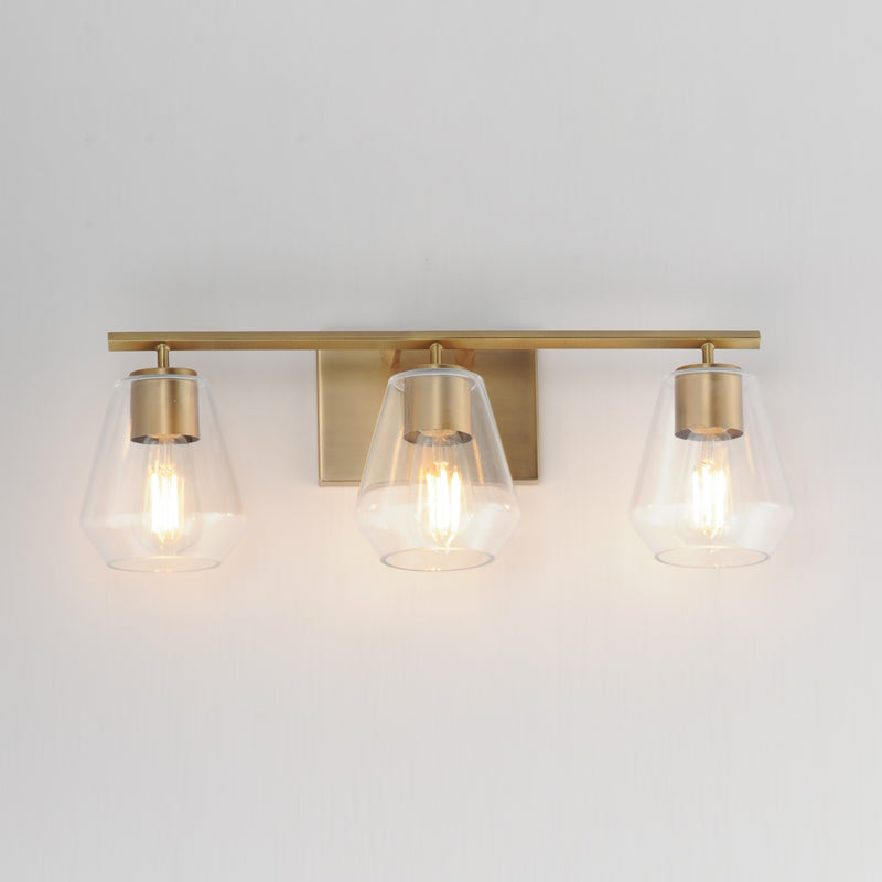 Maxim 21333CLNAB Geode 3 Light Bath Vanity | Natural Aged Brass