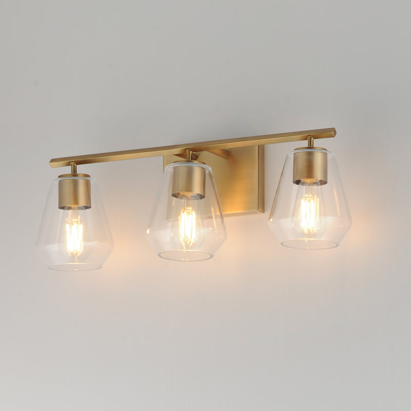 Maxim 21333CLNAB Geode 3 Light Bath Vanity | Natural Aged Brass