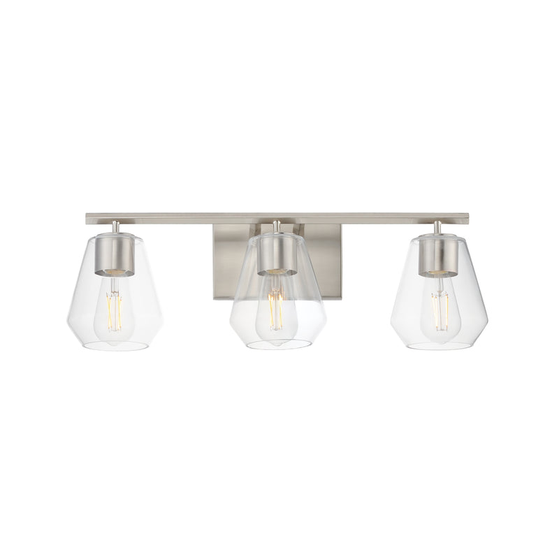 Maxim 21333CLSN Geode 3 Light Bath Vanity | Satin Nickel