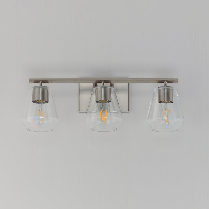 Maxim 21333CLSN Geode 3 Light Bath Vanity | Satin Nickel