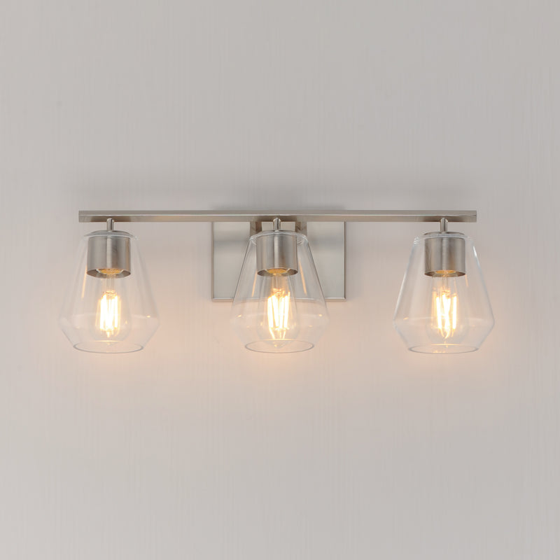 Maxim 21333CLSN Geode 3 Light Bath Vanity | Satin Nickel