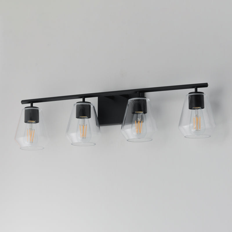 Maxim 21334CLBK Geode 4 Light Bath Vanity | Black
