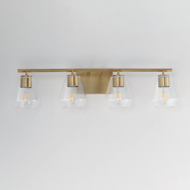 Maxim 21334CLNAB Geode 4 Light Bath Vanity | Natural Aged Brass