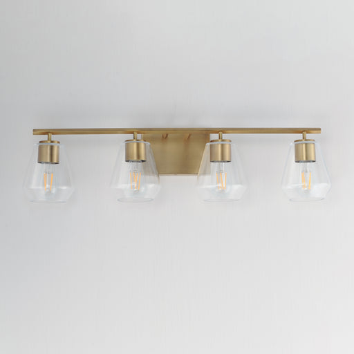 Maxim 21334CLNAB Geode 4 Light Bath Vanity | Natural Aged Brass