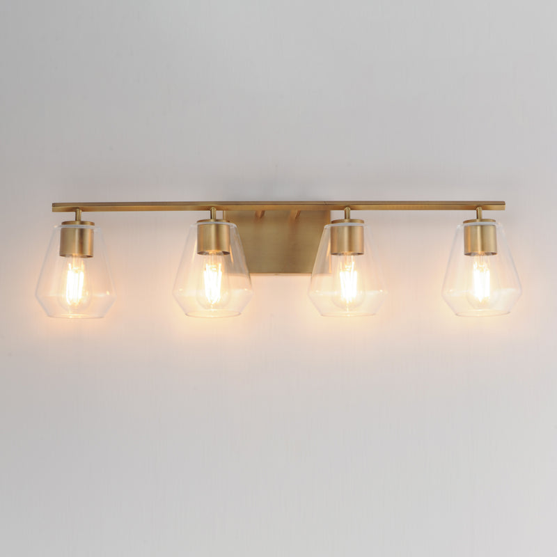 Maxim 21334CLNAB Geode 4 Light Bath Vanity | Natural Aged Brass