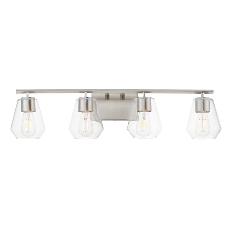 Maxim 21334CLSN Geode 4 Light Bath Vanity | Satin Nickel
