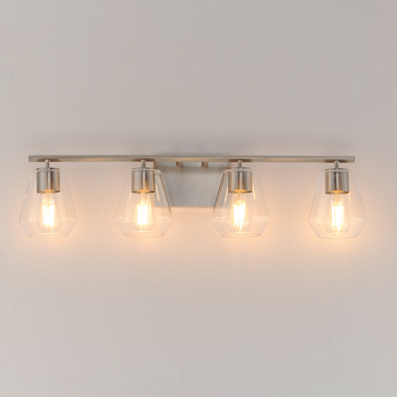 Maxim 21334CLSN Geode 4 Light Bath Vanity | Satin Nickel