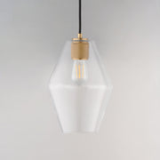 Maxim 21335CLNAB Geode Small Pendant | Natural Aged Brass