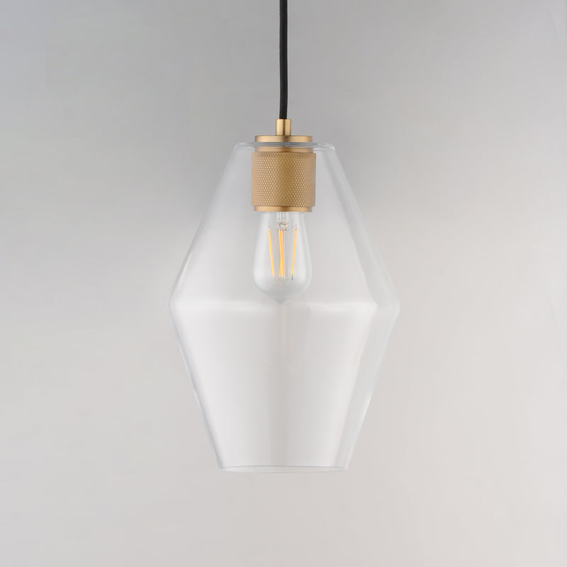 Maxim 21335CLNAB Geode Small Pendant | Natural Aged Brass