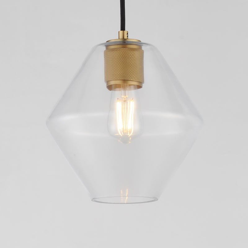 Maxim 21336CLNAB Geode Medium Pendant | Natural Aged Brass