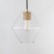 Maxim 21336CLNAB Geode Medium Pendant | Natural Aged Brass