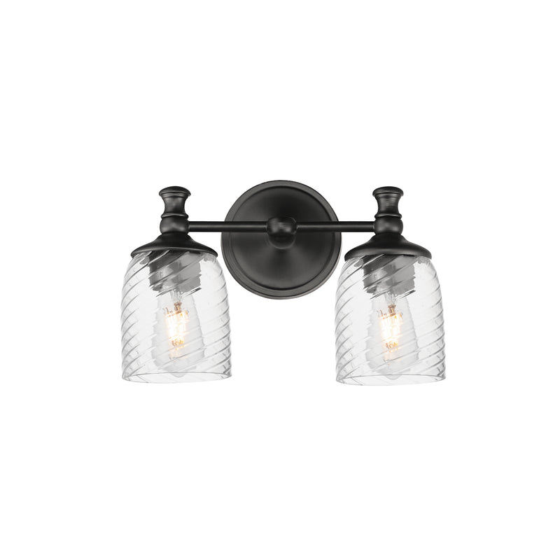 Maxim 21352CRBK Swirl 2 Light Wall Sconce | Black