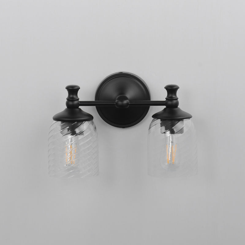 Maxim 21352CRBK Swirl 2 Light Wall Sconce | Black