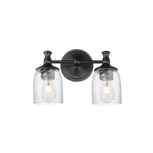 Maxim 21352CRBK Swirl 2 Light Wall Sconce | Black