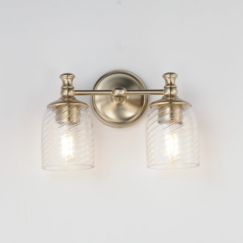Maxim 21352CRSCH Swirl 2 Light Wall Sconce | Satin Champagne