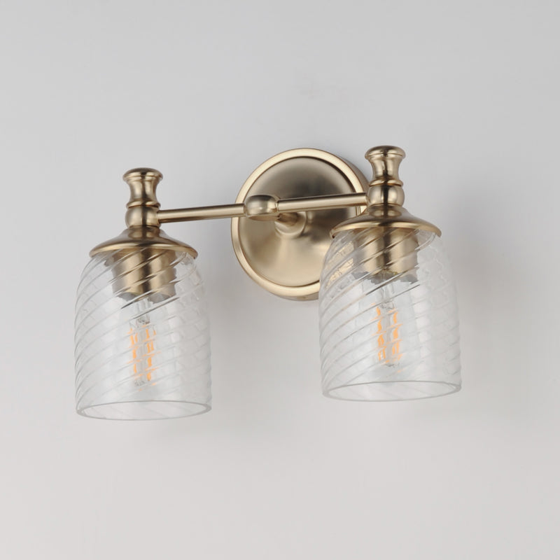 Maxim 21352CRSCH Swirl 2 Light Wall Sconce | Satin Champagne