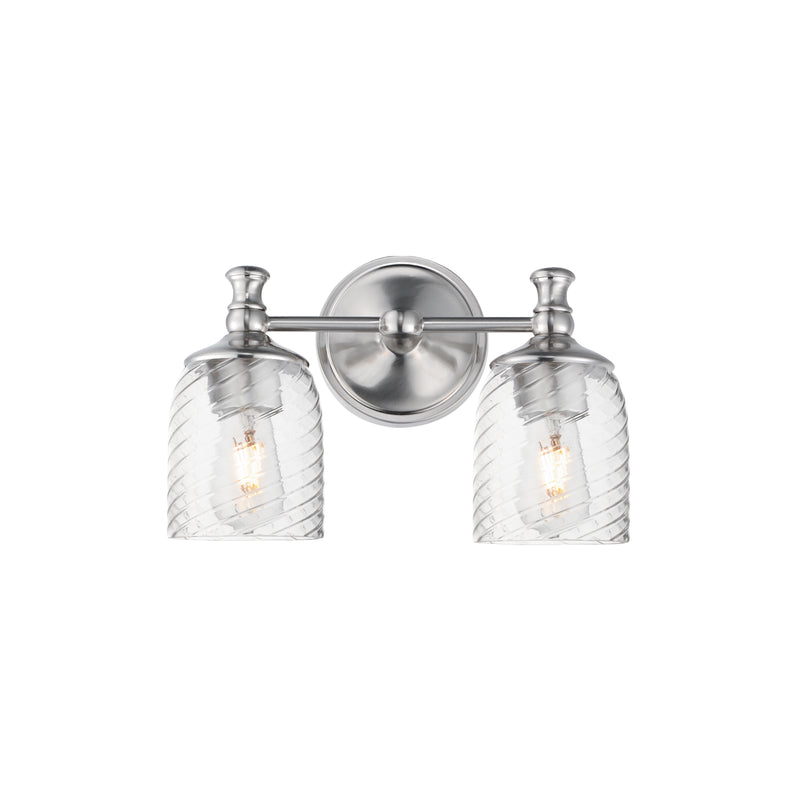 Maxim 21352CRSN Swirl 2 Light Wall Sconce | Satin Nickel