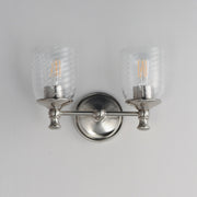 Maxim 21352CRSN Swirl 2 Light Wall Sconce | Satin Nickel