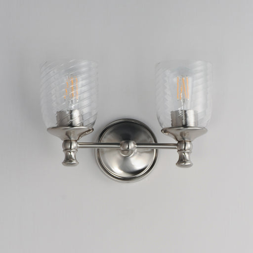 Maxim 21352CRSN Swirl 2 Light Wall Sconce | Satin Nickel