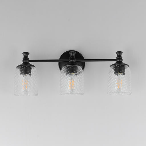 Maxim 21353CRBK Swirl 3 Light Bath Vanity | Black
