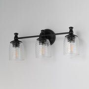 Maxim 21353CRBK Swirl 3 Light Bath Vanity | Black