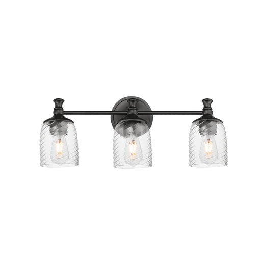 Maxim 21353CRBK Swirl 3 Light Bath Vanity | Black