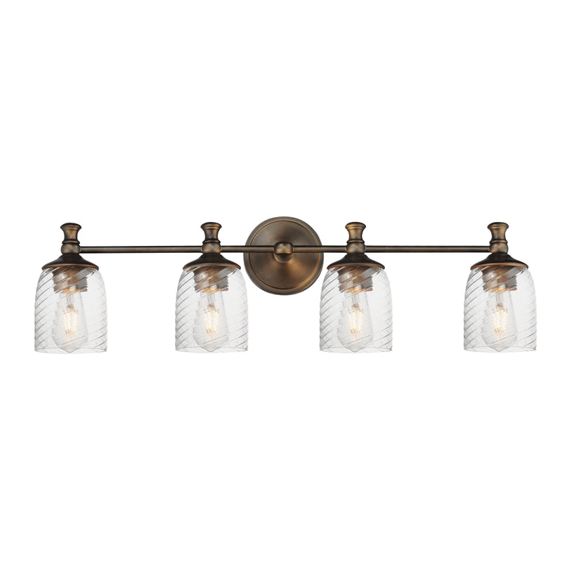 Maxim 21354CRANB Swirl 4 Light Bath Vanity | Antique Bronze