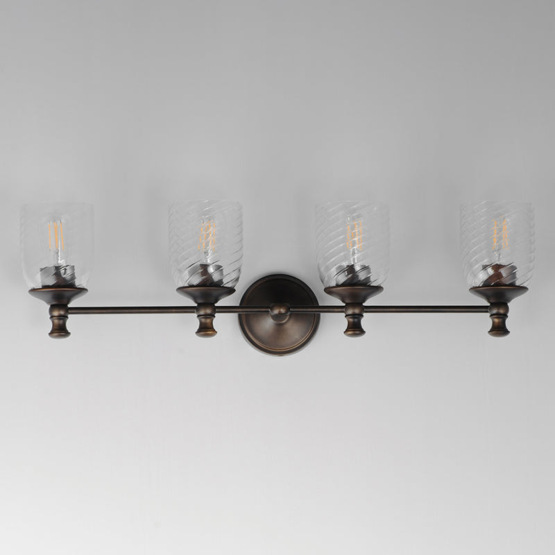 Maxim 21354CRANB Swirl 4 Light Bath Vanity | Antique Bronze