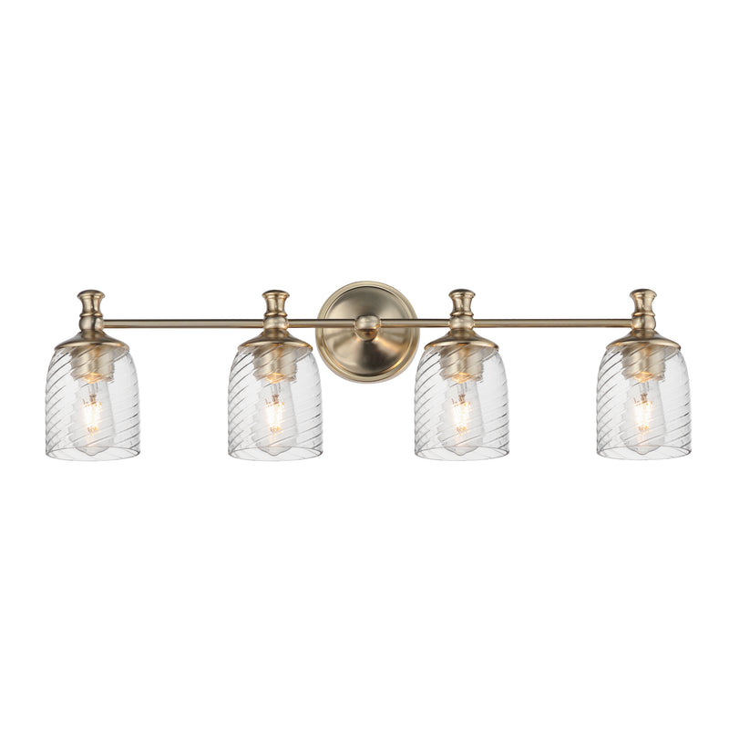 Maxim 21354CRSCH Swirl 4 Light Bath Vanity | Satin Champagne