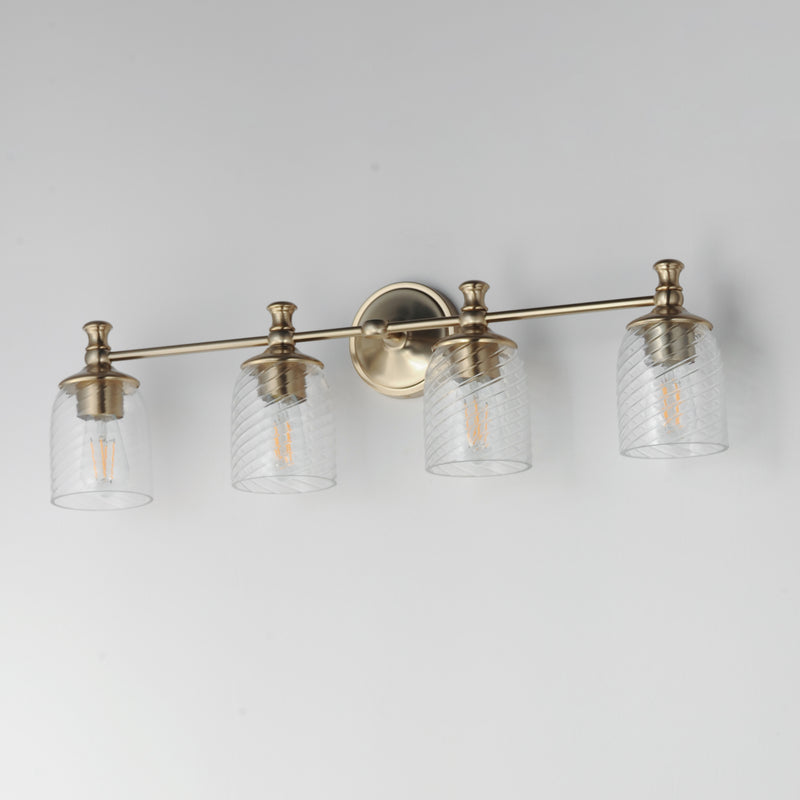 Maxim 21354CRSCH Swirl 4 Light Bath Vanity | Satin Champagne