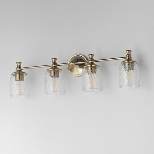 Maxim 21354CRSCH Swirl 4 Light Bath Vanity | Satin Champagne