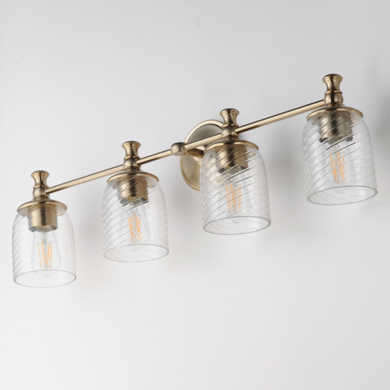 Maxim 21354CRSCH Swirl 4 Light Bath Vanity | Satin Champagne