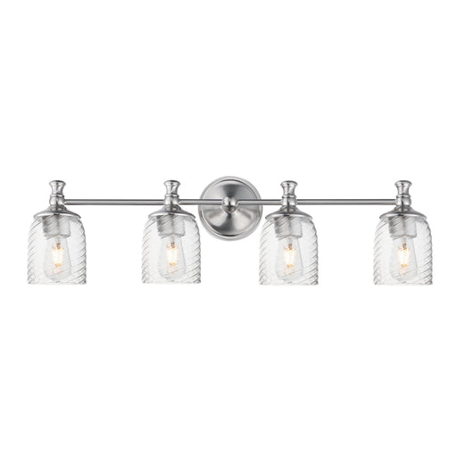 Maxim 21354CRSN Swirl 4 Light Bath Vanity | Satin Nickel