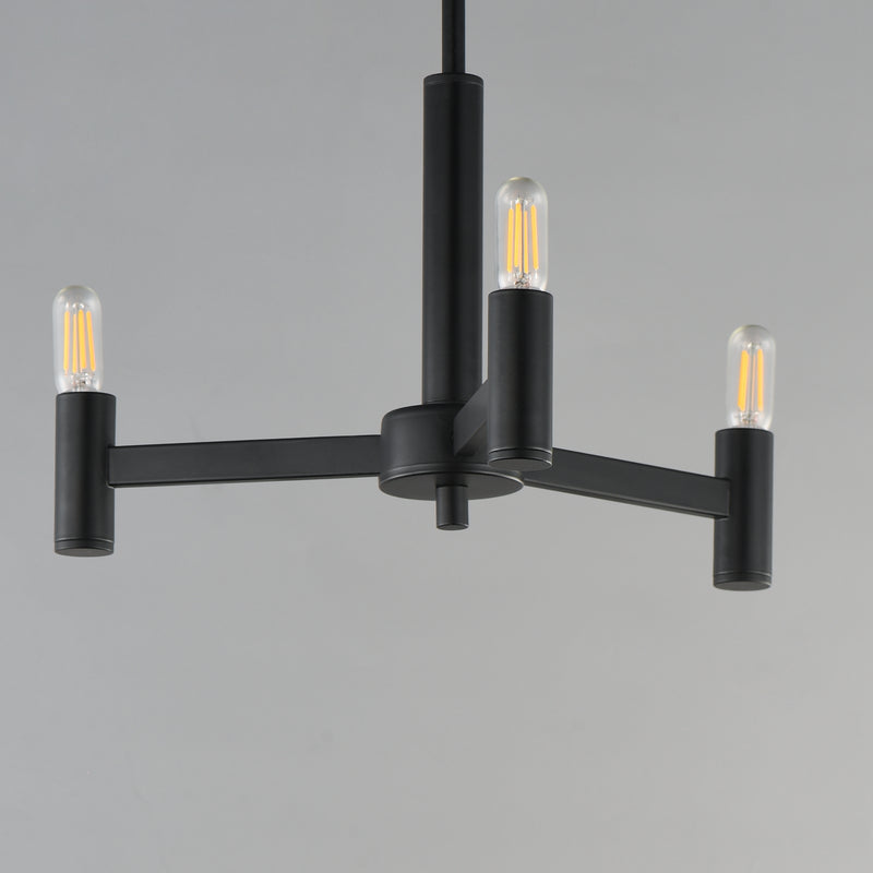 Maxim 21363BK Emana 3 Light Chandelier | Black