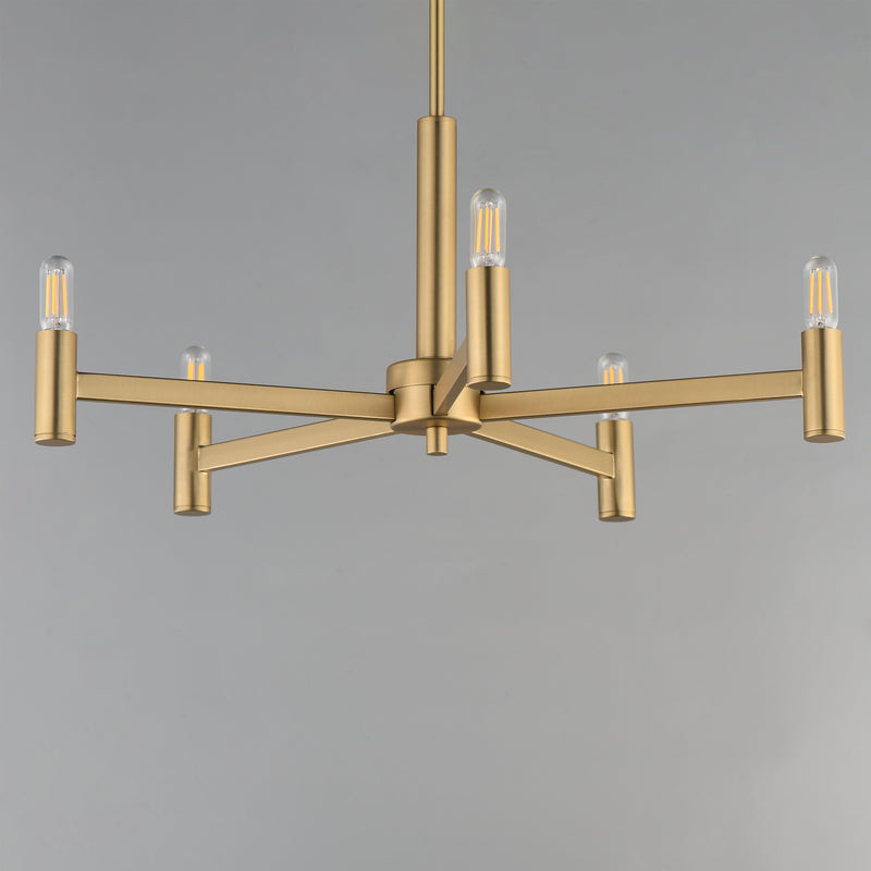 Maxim 21365NAB Emana 5 Light Chandelier | Natural Aged Brass