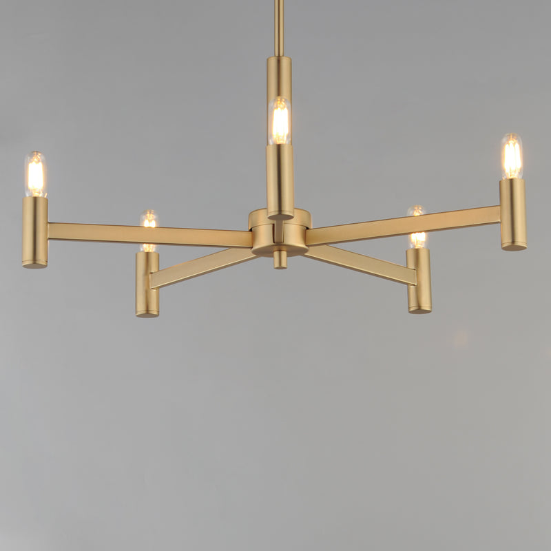 Maxim 21365NAB Emana 5 Light Chandelier | Natural Aged Brass