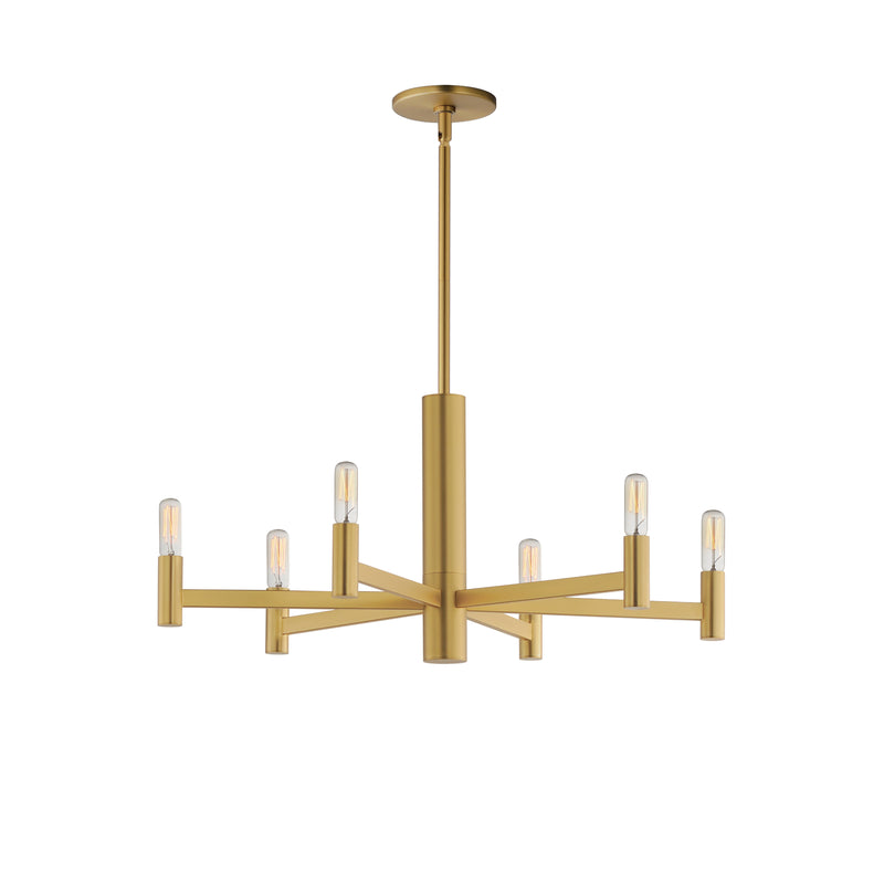 Maxim 21366NAB Emana 6 Light Chandelier | Natural Aged Brass