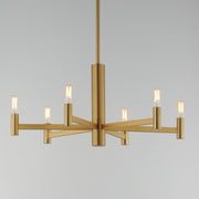 Maxim 21366NAB Emana 6 Light Chandelier | Natural Aged Brass