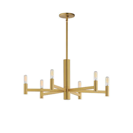 Maxim 21366NAB Emana 6 Light Chandelier | Natural Aged Brass