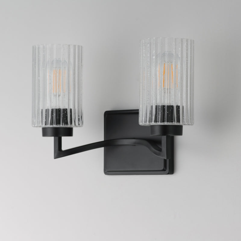 Maxim 21372CRBK Rigata 2 Light Wall Sconce | Black