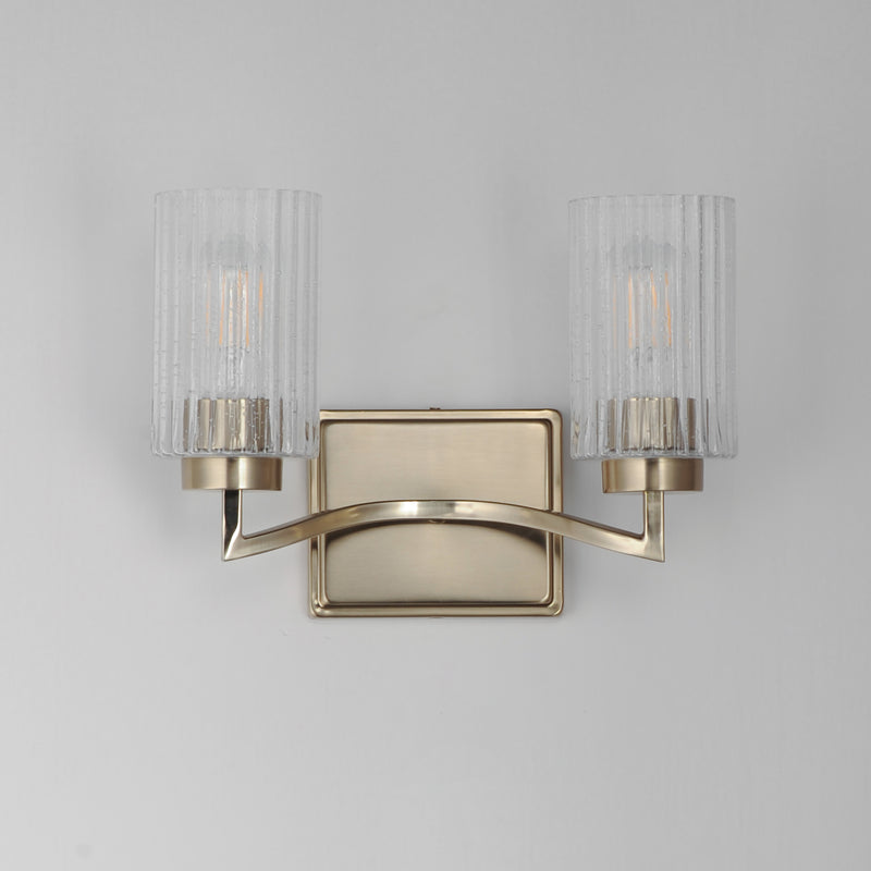 Maxim 21372CRSCH Rigata 2 Light Wall Sconce | Satin Champagne