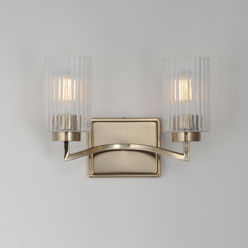 Maxim 21372CRSCH Rigata 2 Light Wall Sconce | Satin Champagne