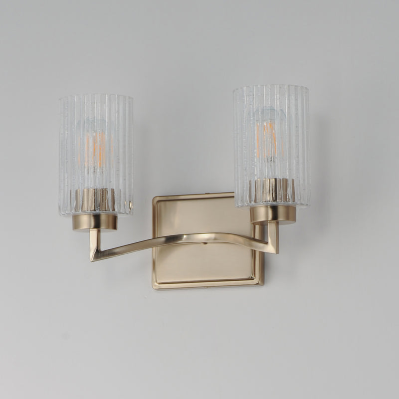 Maxim 21372CRSCH Rigata 2 Light Wall Sconce | Satin Champagne