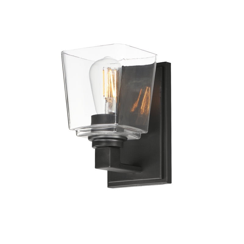 Maxim 21381CLBK Cubos 1 Light Wall Sconce | Black